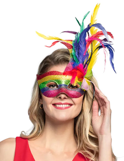 Viacfarebný benátsky vlk s dospelým perím