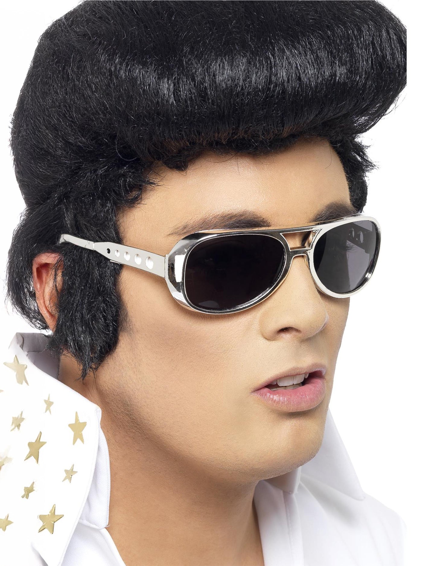 Okuliare pre dospelých strieborných elvisov