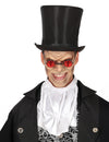 Lunettes gothiques rondes pour adulte rouges avec motif de croix