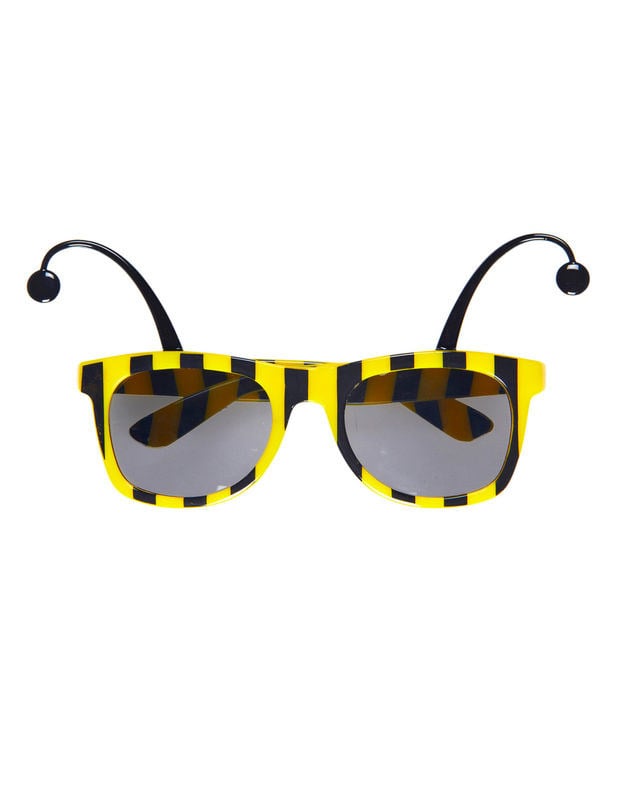Vue de face des lunettes abeille pour adulte