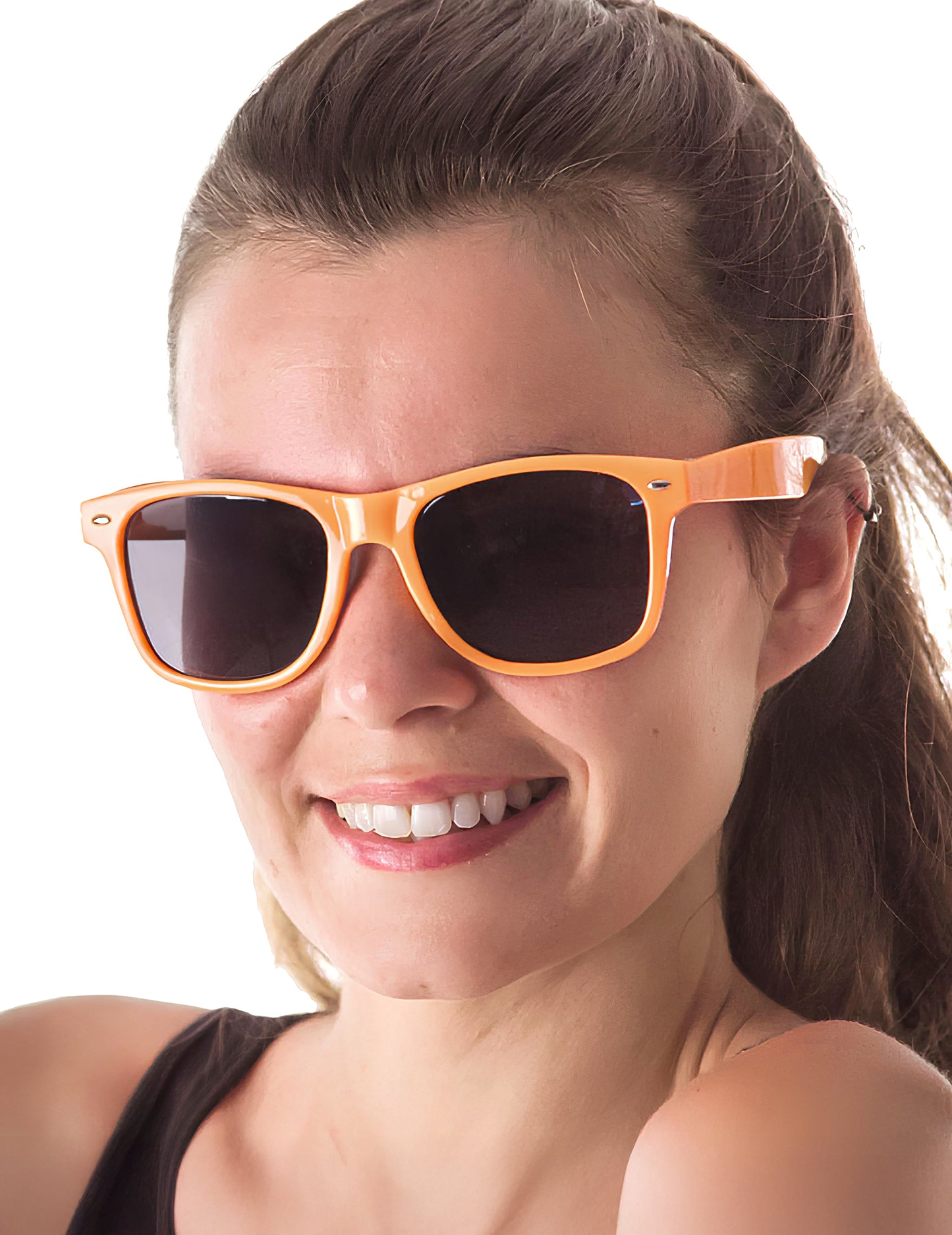 Oranžové fluorescenčné okuliare pre dospelých