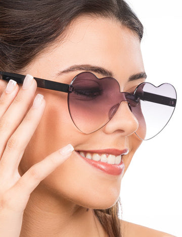 Srdcové okuliare údeného skla dospelí