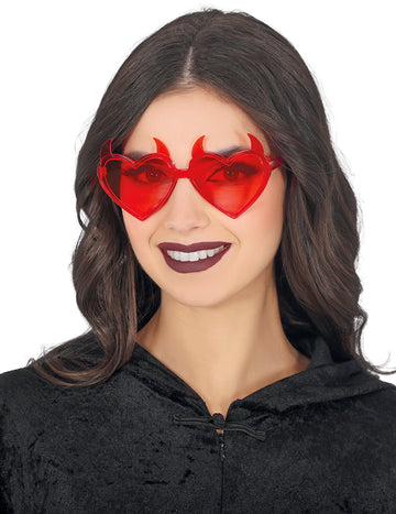 Zlé okuliare červeného srdca pre dospelých