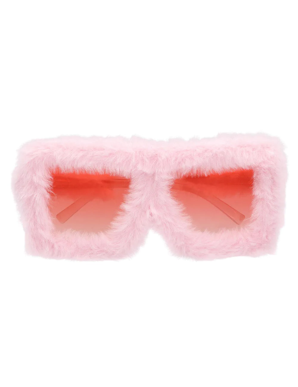 Vue de face des lunettes de fête en peluche
