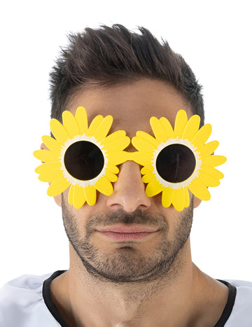 Okuliare pre dospelých žlté kvetinové okuliare