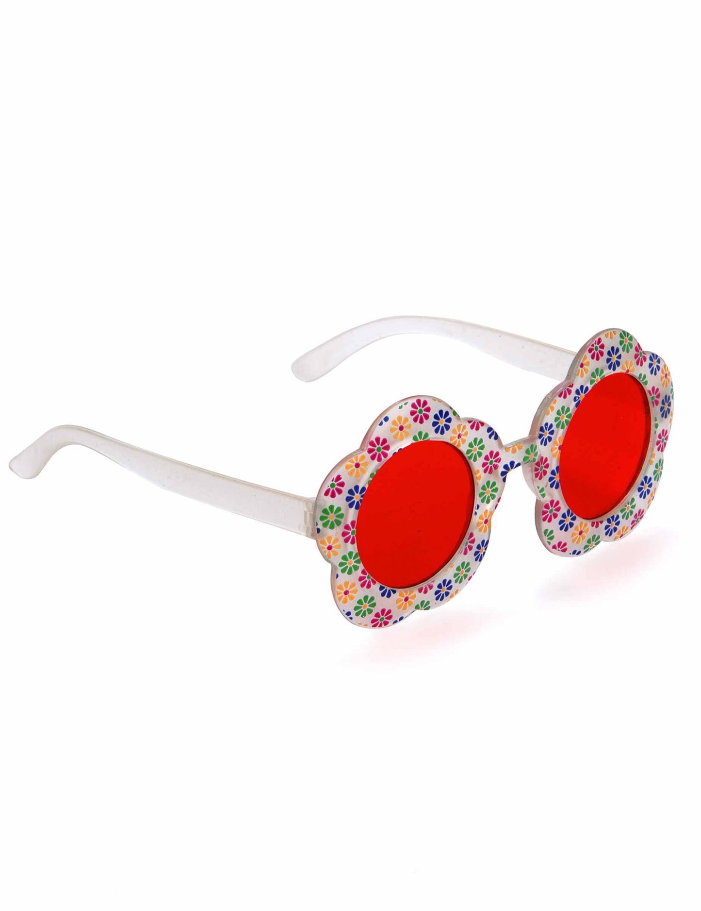 Vue de profil des lunettes Hippie fleur pour adulte