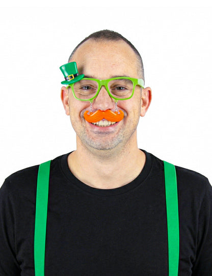 Vtipné okuliare s fúzikmi pre dospelých na Deň svätého Patrika