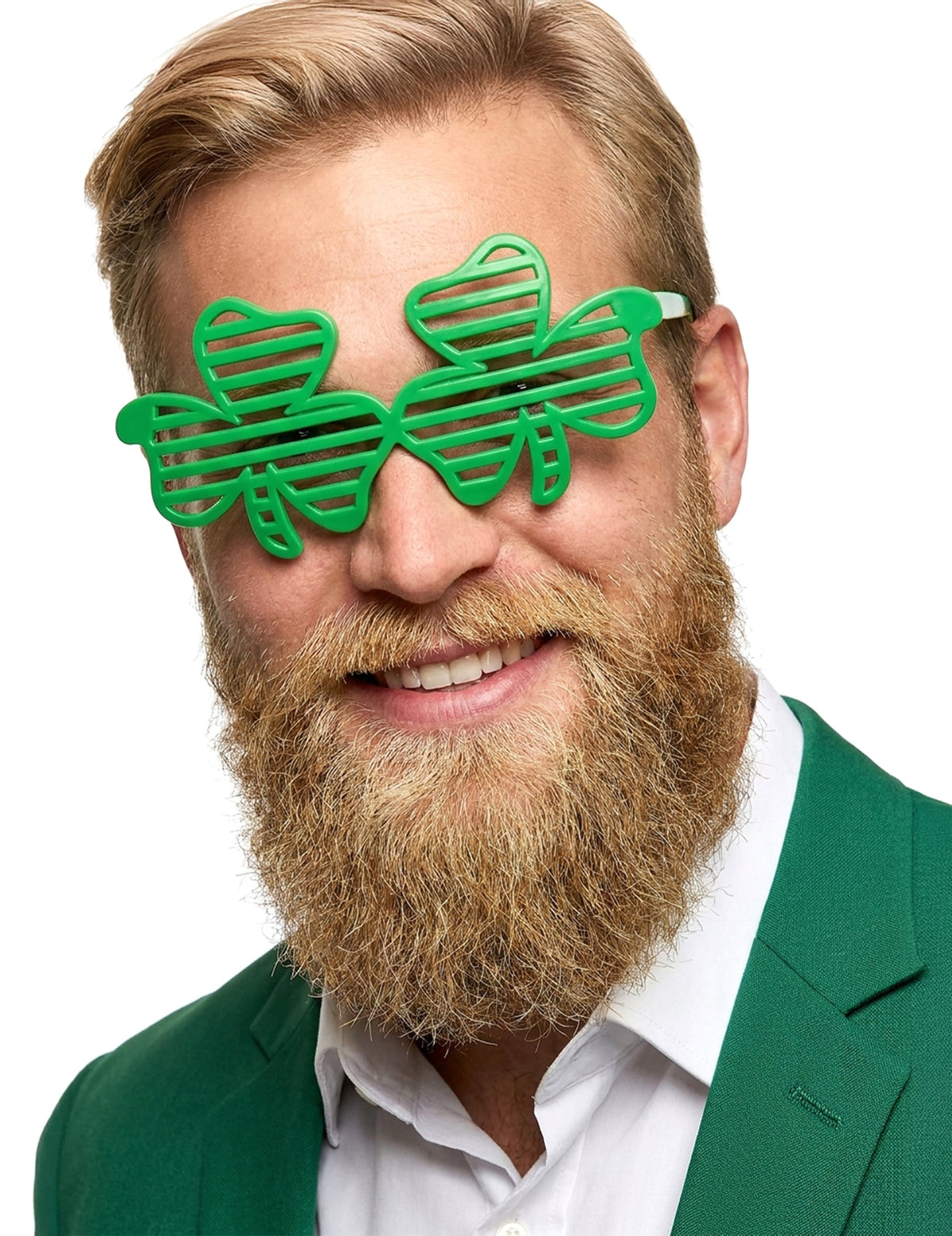 Vtipné zelené zelené okuliare Saint-Patrick