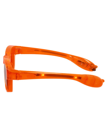 Oranžové LED svietiace okuliare 