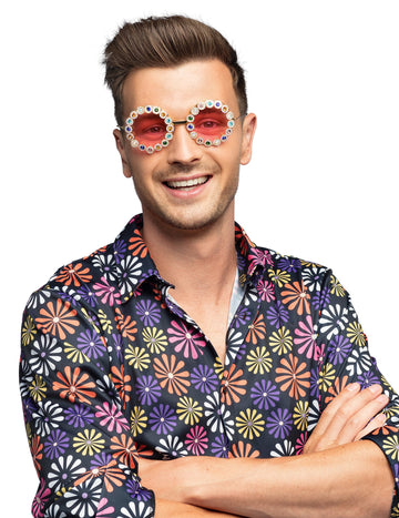 Okrúhle okuliare s kamienkami pre dospelých