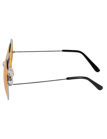 Obrovské okrúhle oranžové hippie okuliare