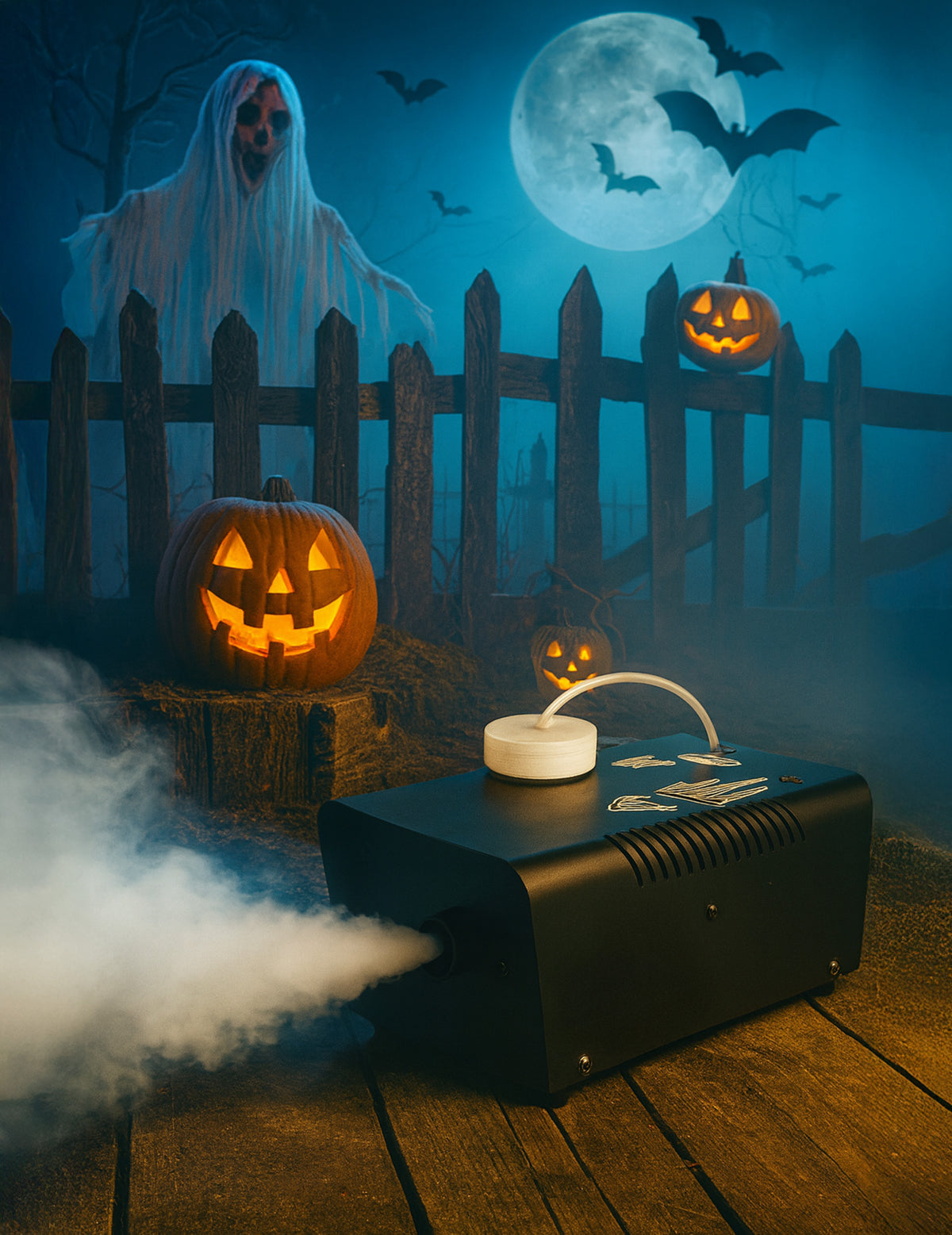 Mise en situation d'Halloween de la machine à fumée 400W