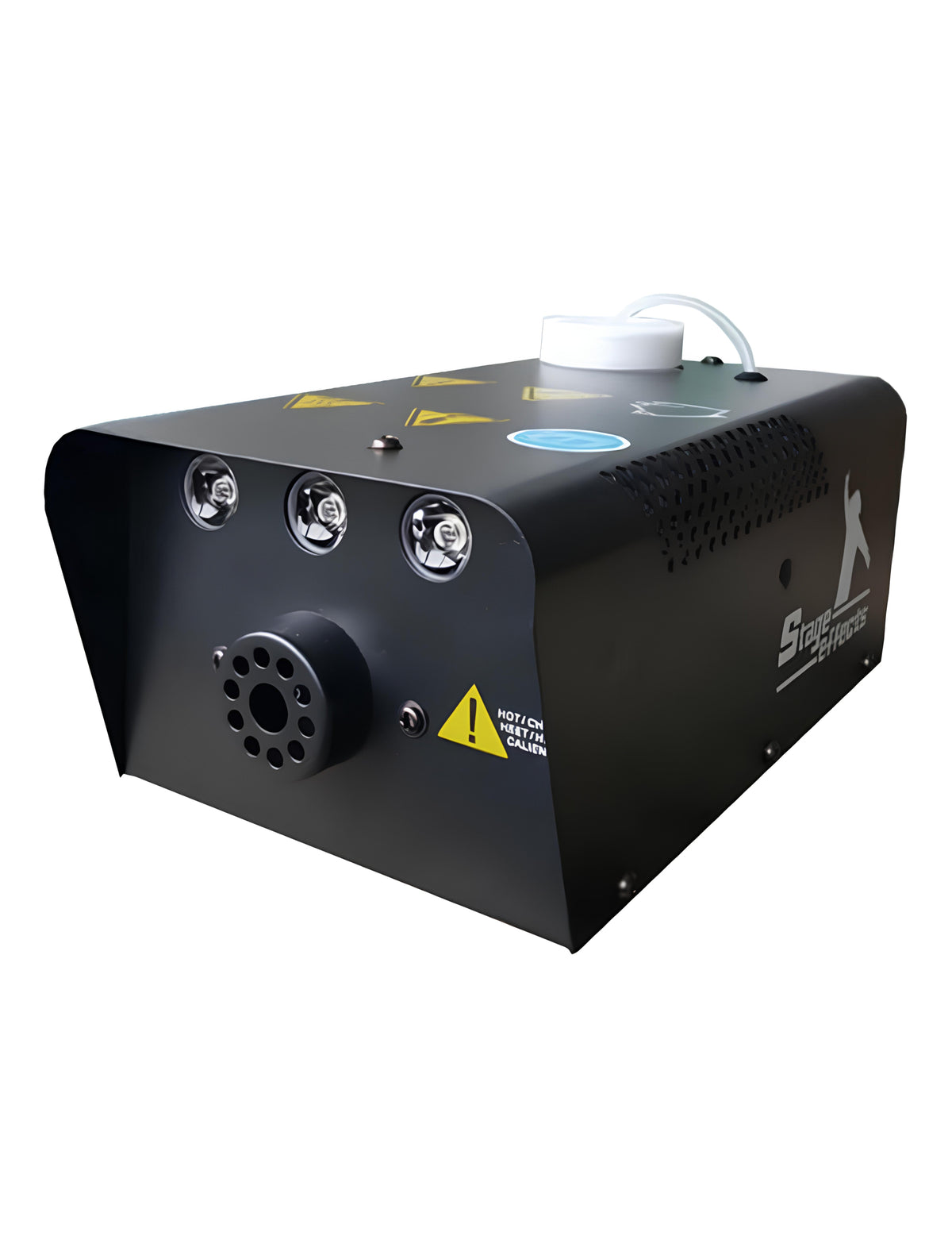 Vue de trois-quart de la machine à fumée 700W pour fête