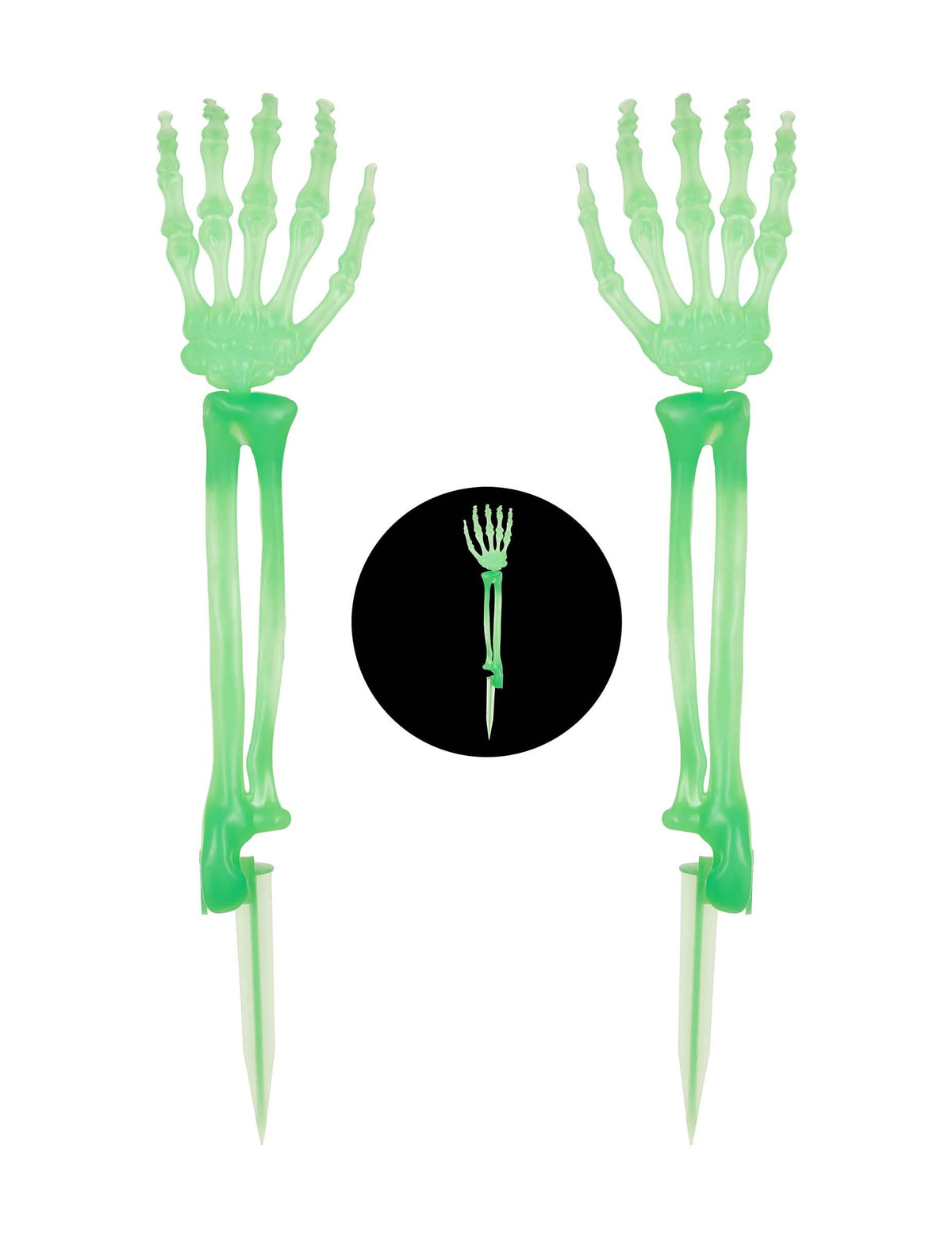 Fosforeskujúce ruky kostlivca 46 cm