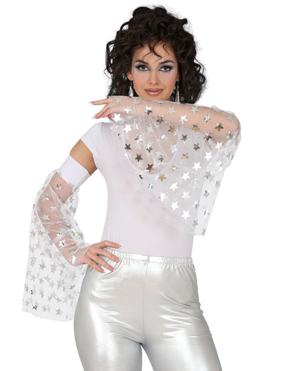 Disco manžety so striebornými hviezdami 