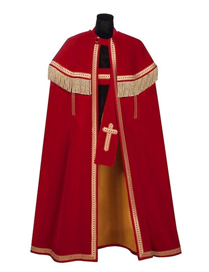 Zamatový kabát Bram Deluxe pre dospelých s motívom svätého Mikuláša