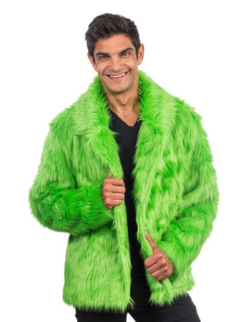 Dospelý zelený faux kožuch