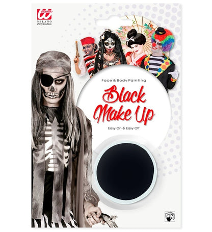 Čierny vodný make-up na párty pre dospelých