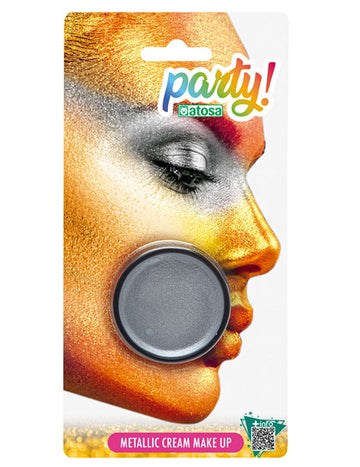 Kovový make -up strieborného kovu