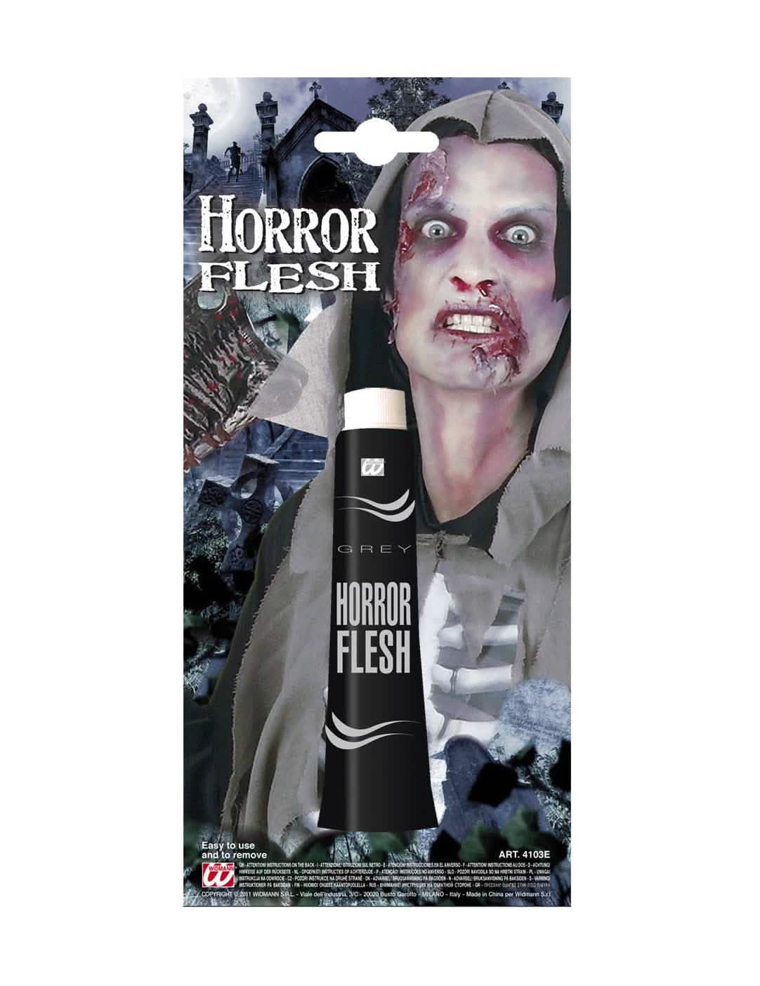 Líčenie na tvár na halloween pre dospelého sivá efekt kože