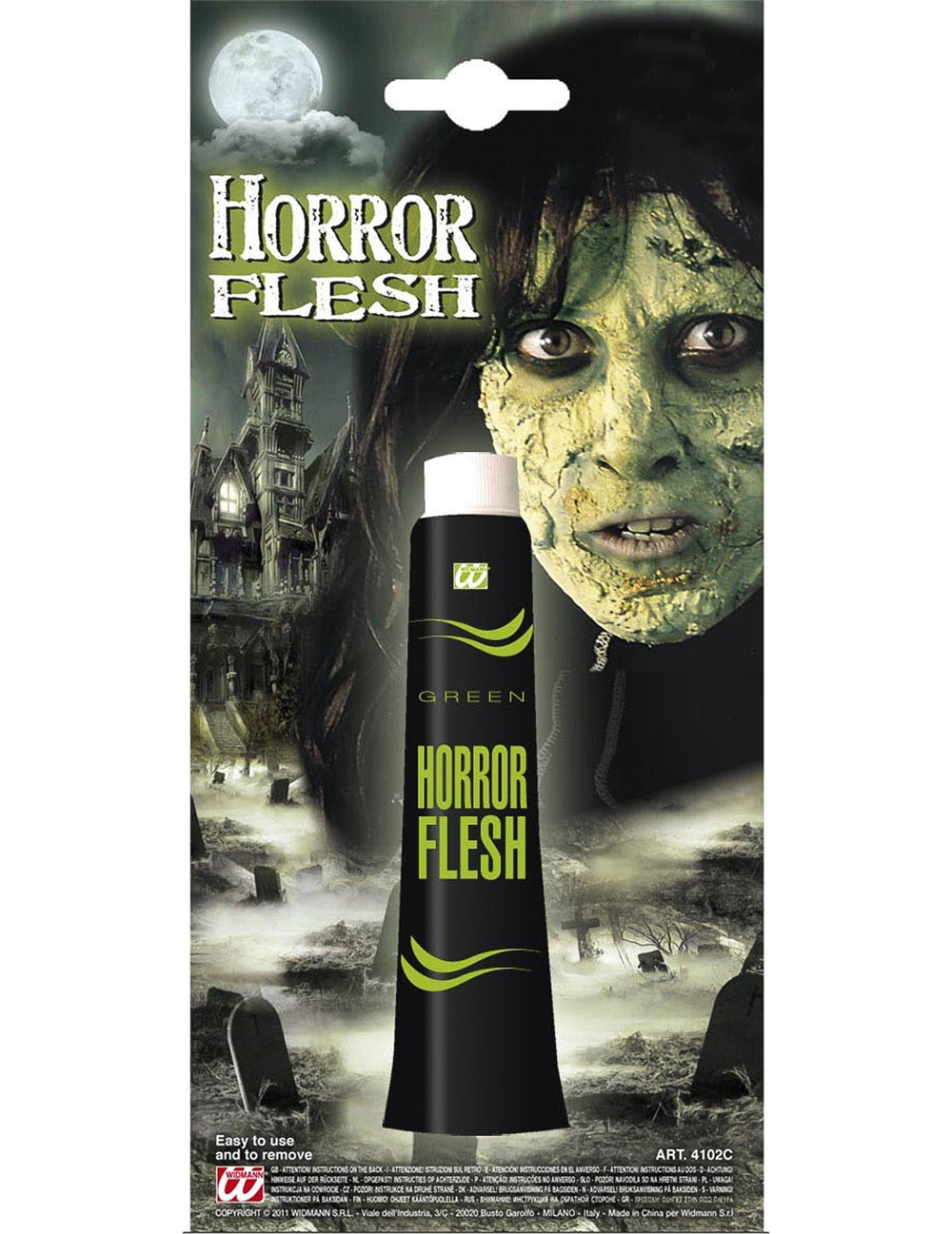 Emballage et tube du maquillage peau Halloween