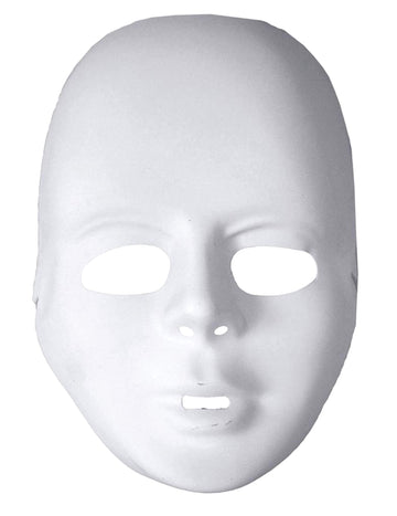 Biela plastová maska