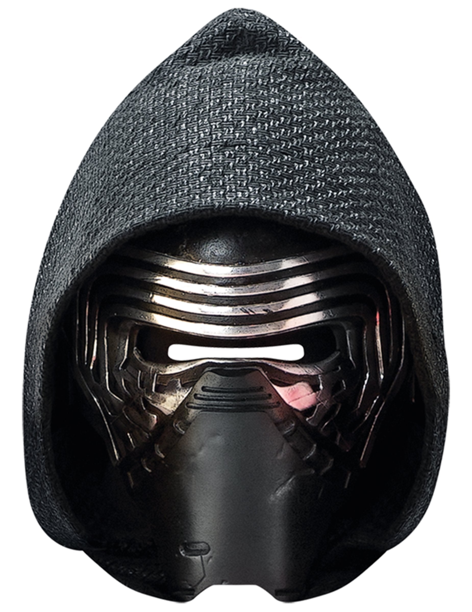 Masque carton Kylo Ren Star Wars VII pour adulte noir avec capuche