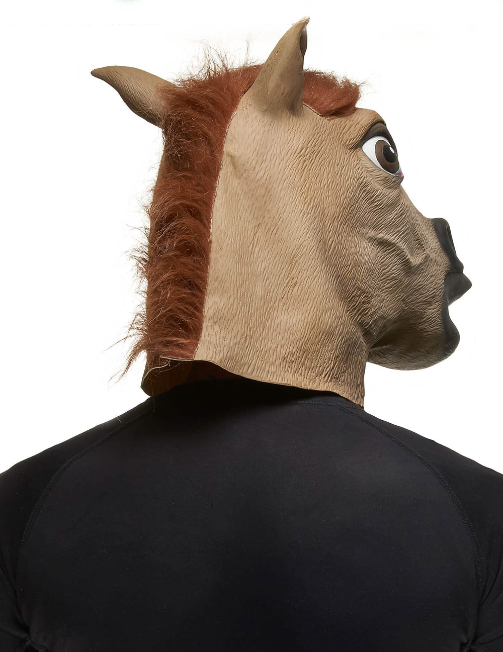 Bočný pohľad na masku koňa