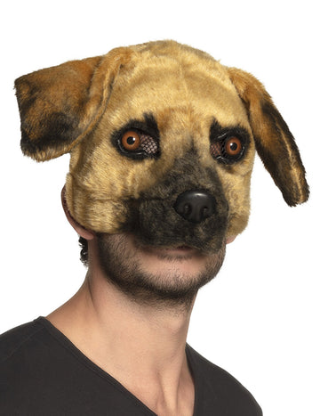 Maska z plyšového psa pre dospelých