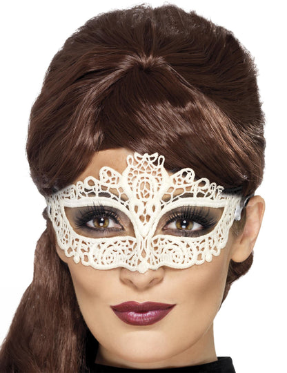 Dámska biela podráždená maska