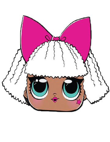 Kartónová maska diva lol prekvapenie