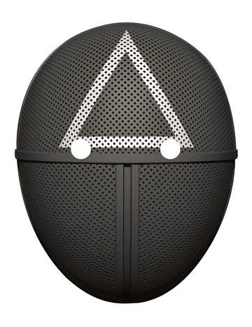 Maska v plochom kartónovom kartónovom trojuholníku