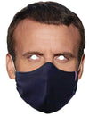 Masque en carton président portant un masque pour adulte bleu marine