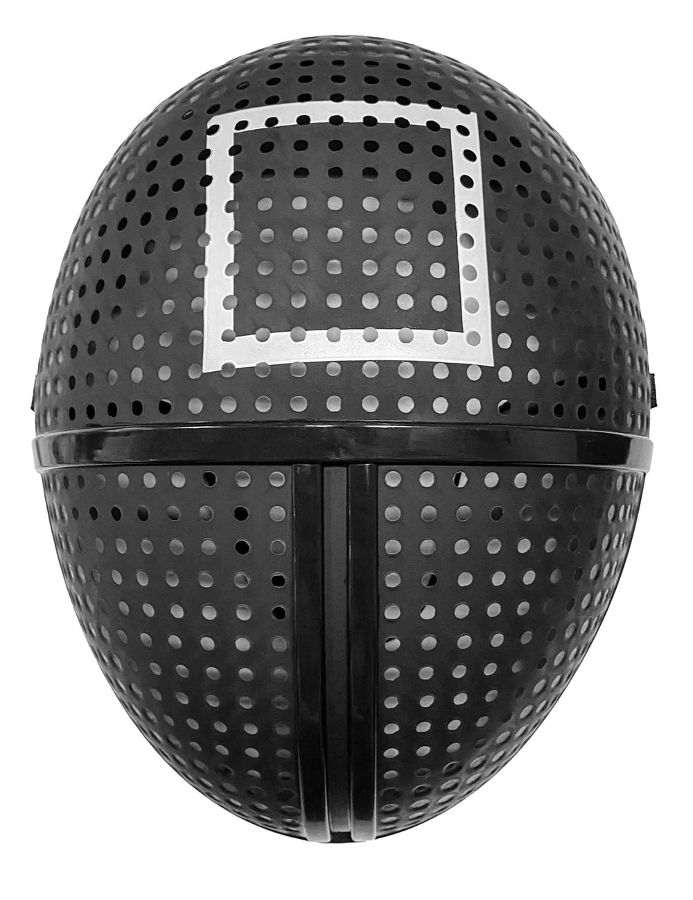 Plastová maska strážcu hry štvorcový symbol pre dospelého čierna