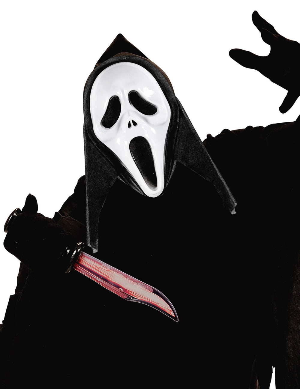 Couteau factice ensanglanté du masque fantôme tueur pour adulte