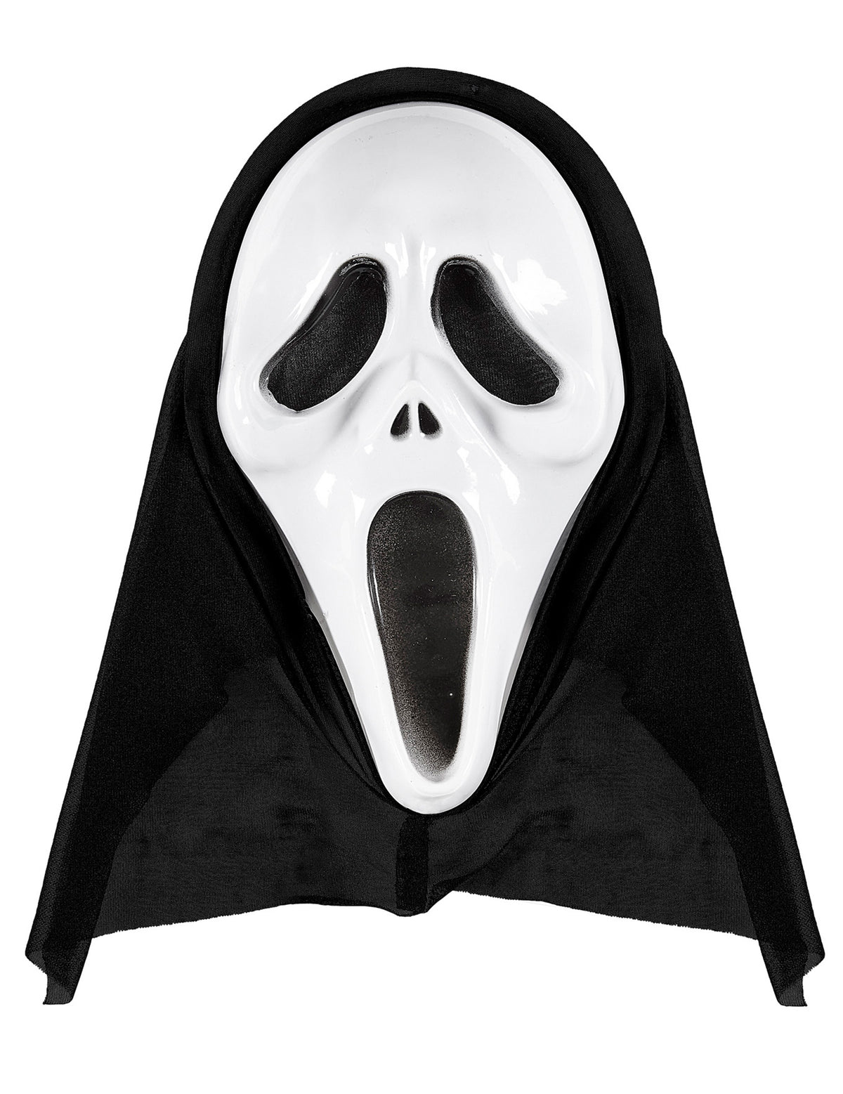 Masque fantôme tueur pour adulte blanc et noir avec cagoule
