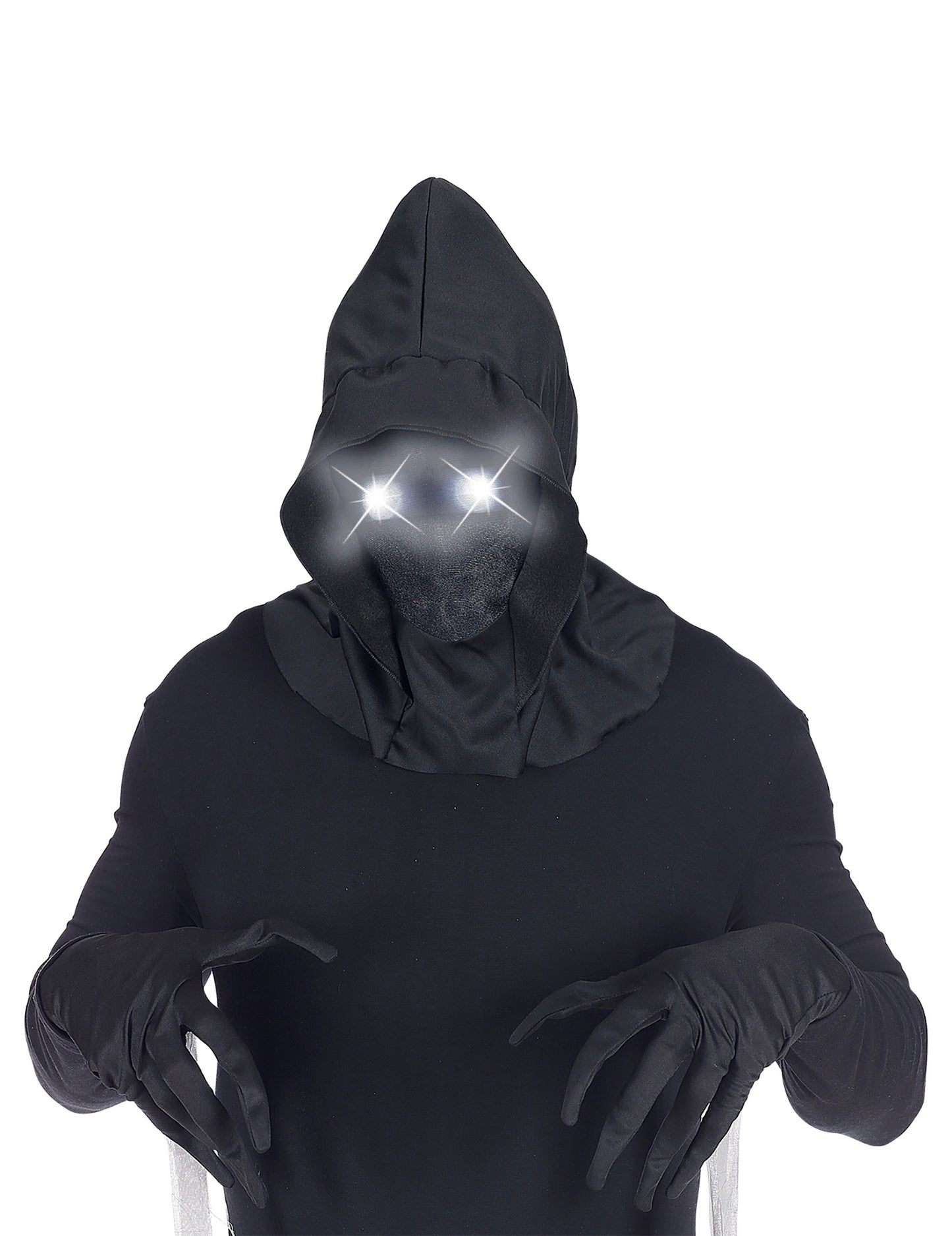 Plná maska ​​s neviditeľnou kvetnou kastrou a očami pre dospelých biele svetlo