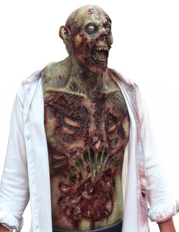 Plná maska ​​a busta pre zombie dospelých