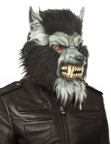 Plná maska ​​vlk Garou Gray Adult