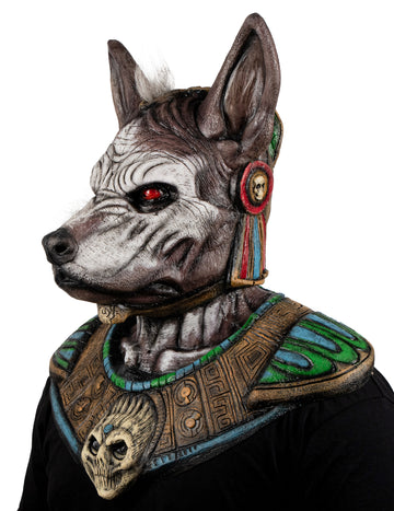 Celotvárová maska príšery s hlavou dospelého psa