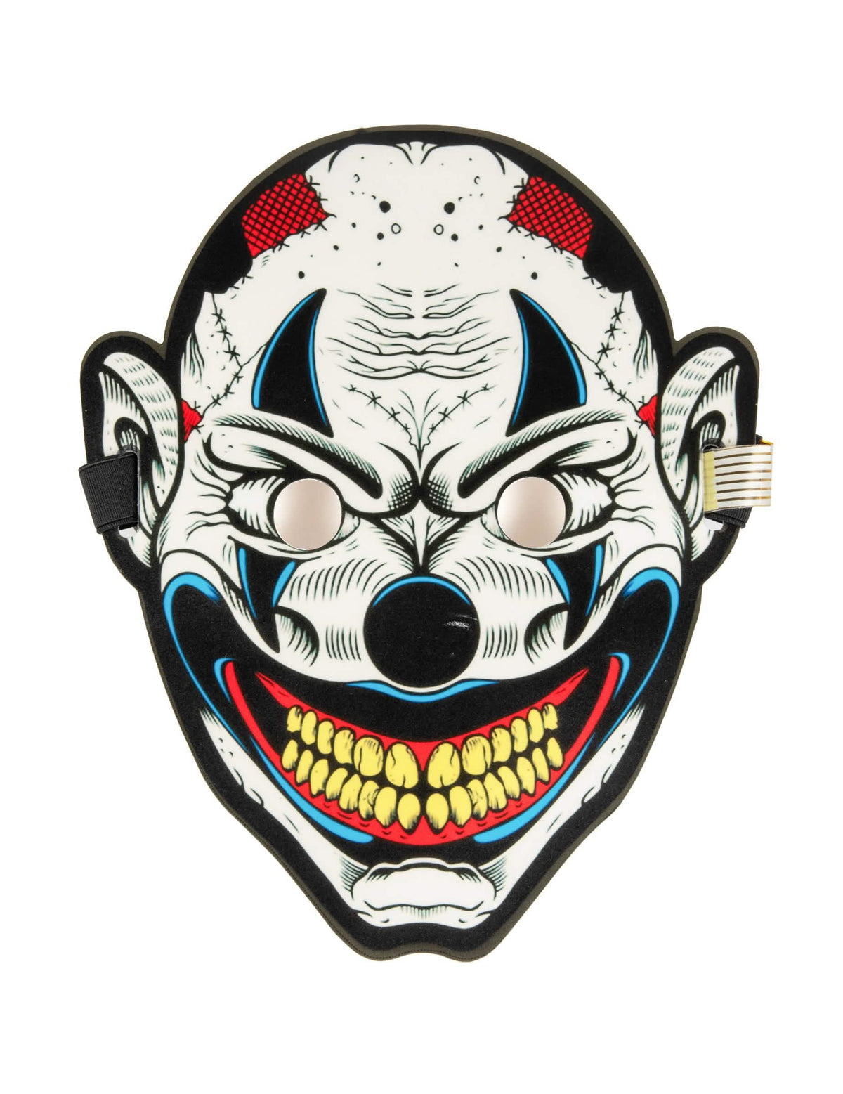 Svietiaca maska Joker pre dospelého biela čierna a červená