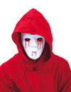 Masque larmes ensanglantées pour homme blanc et rouge