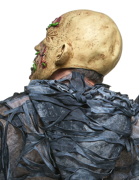 Vue de dos et de profil du masque de zombie putréfié