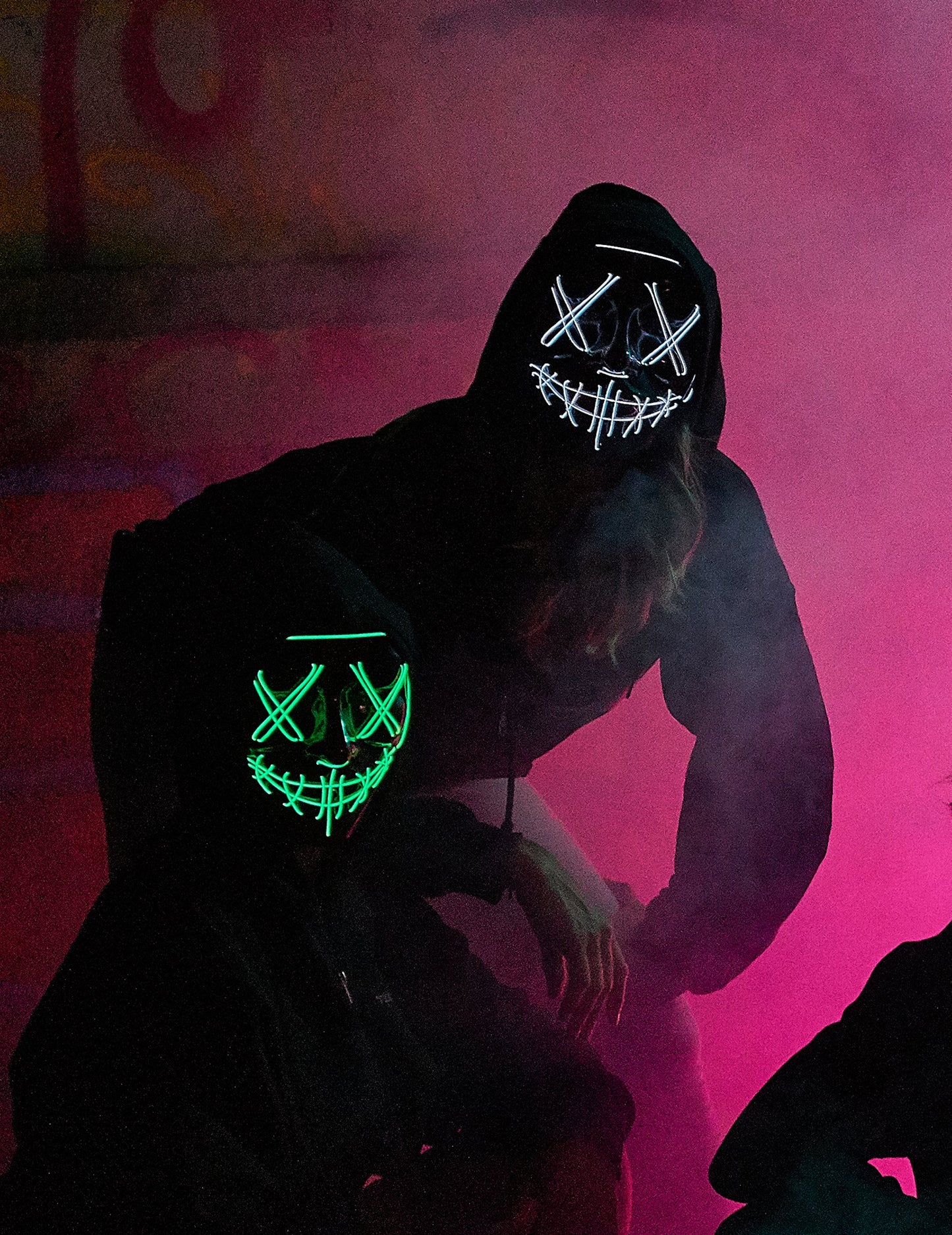 Maska LED pre dospelých Fuchsia