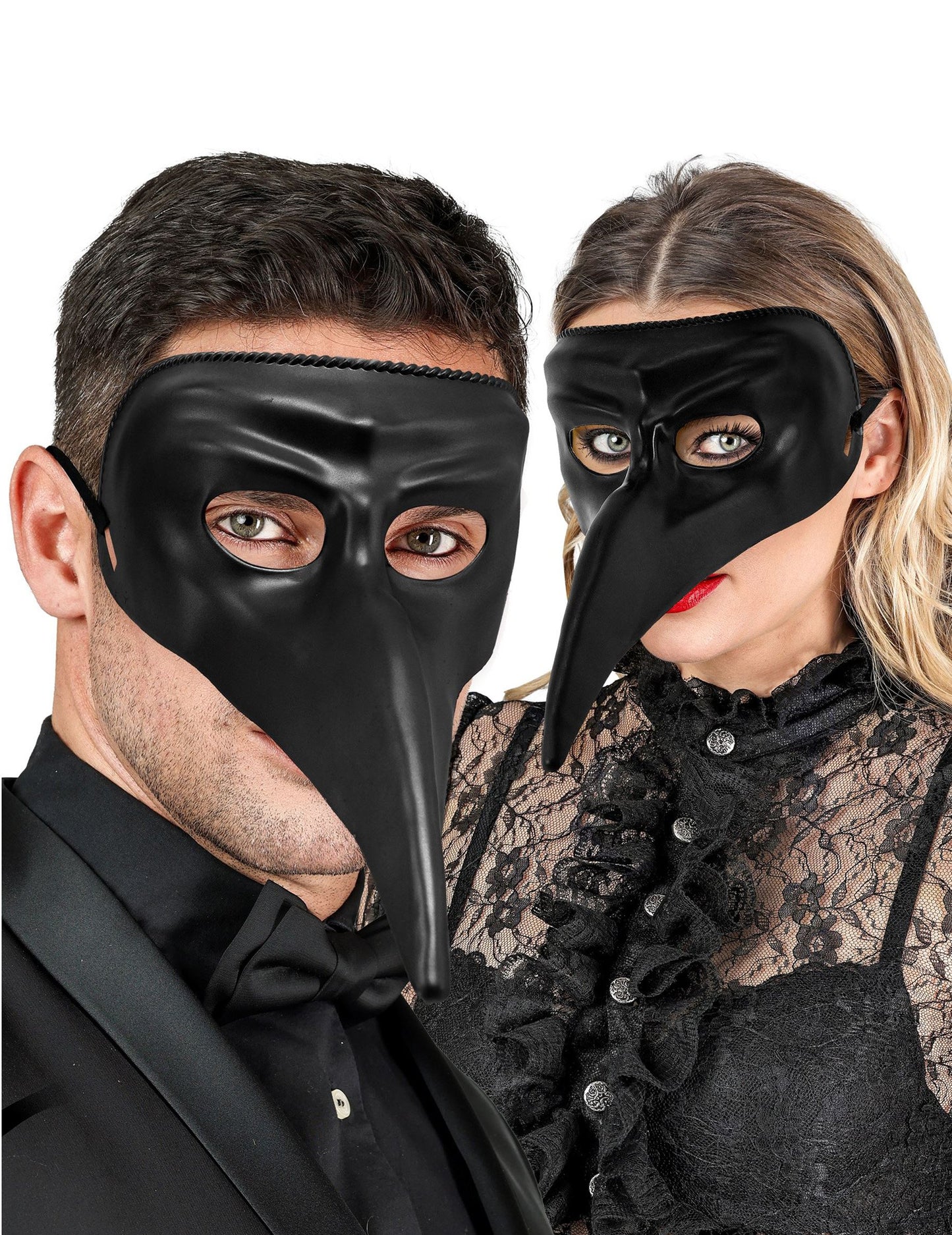 Dlhá maska ​​čierna dospelá