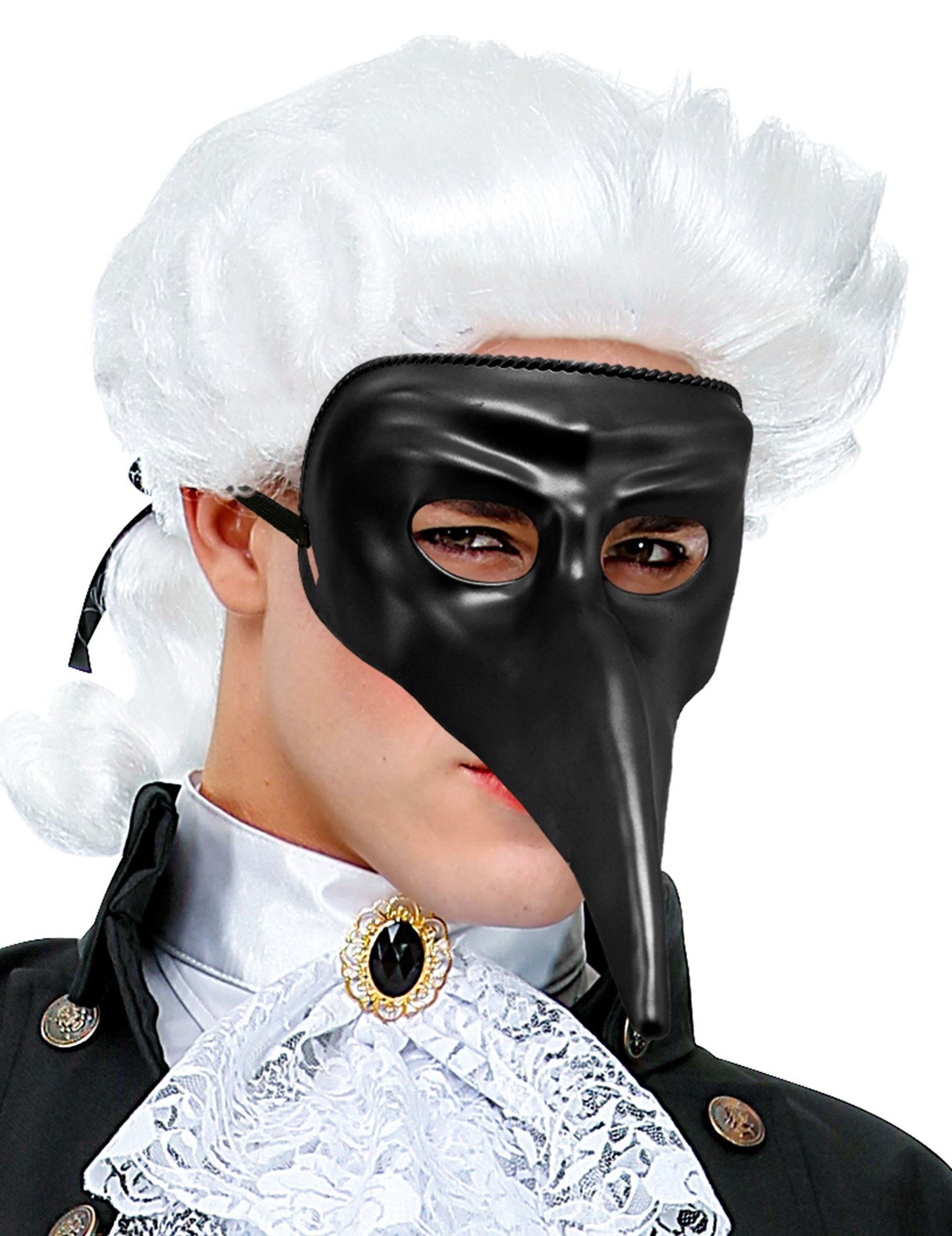 Dlhá maska ​​čierna dospelá