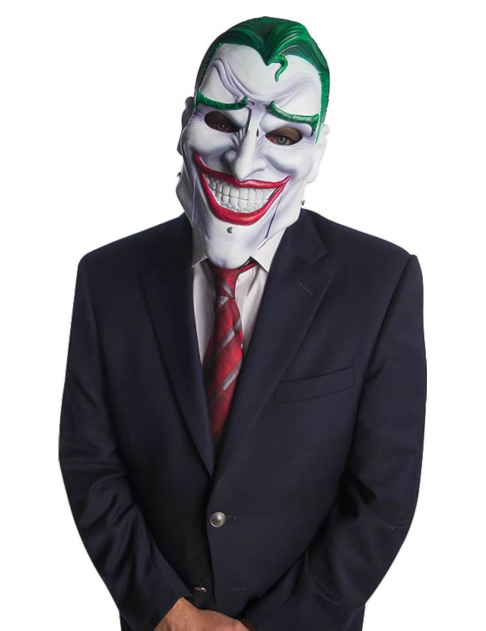 Kĺbová luxusná maska Joker pre dospelého biela a zelená