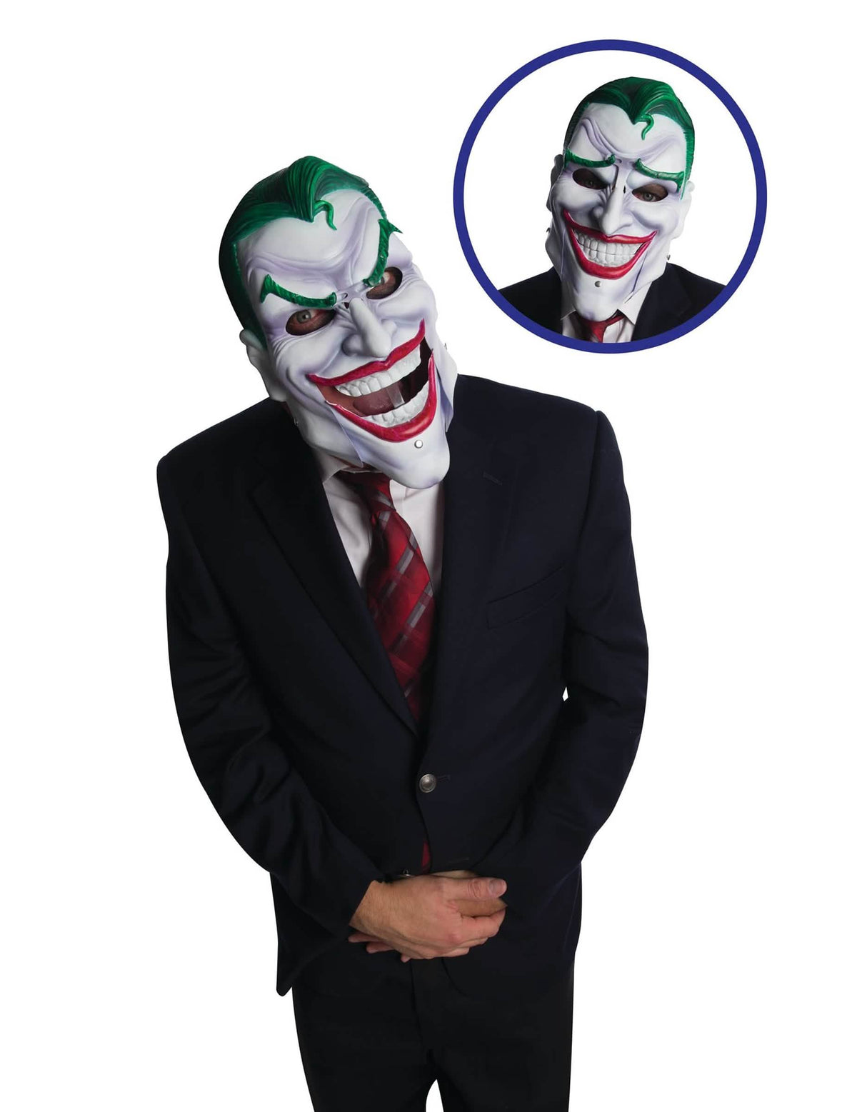 Detail pohyblivej čeľuste artikulovanej masky luxus Joker