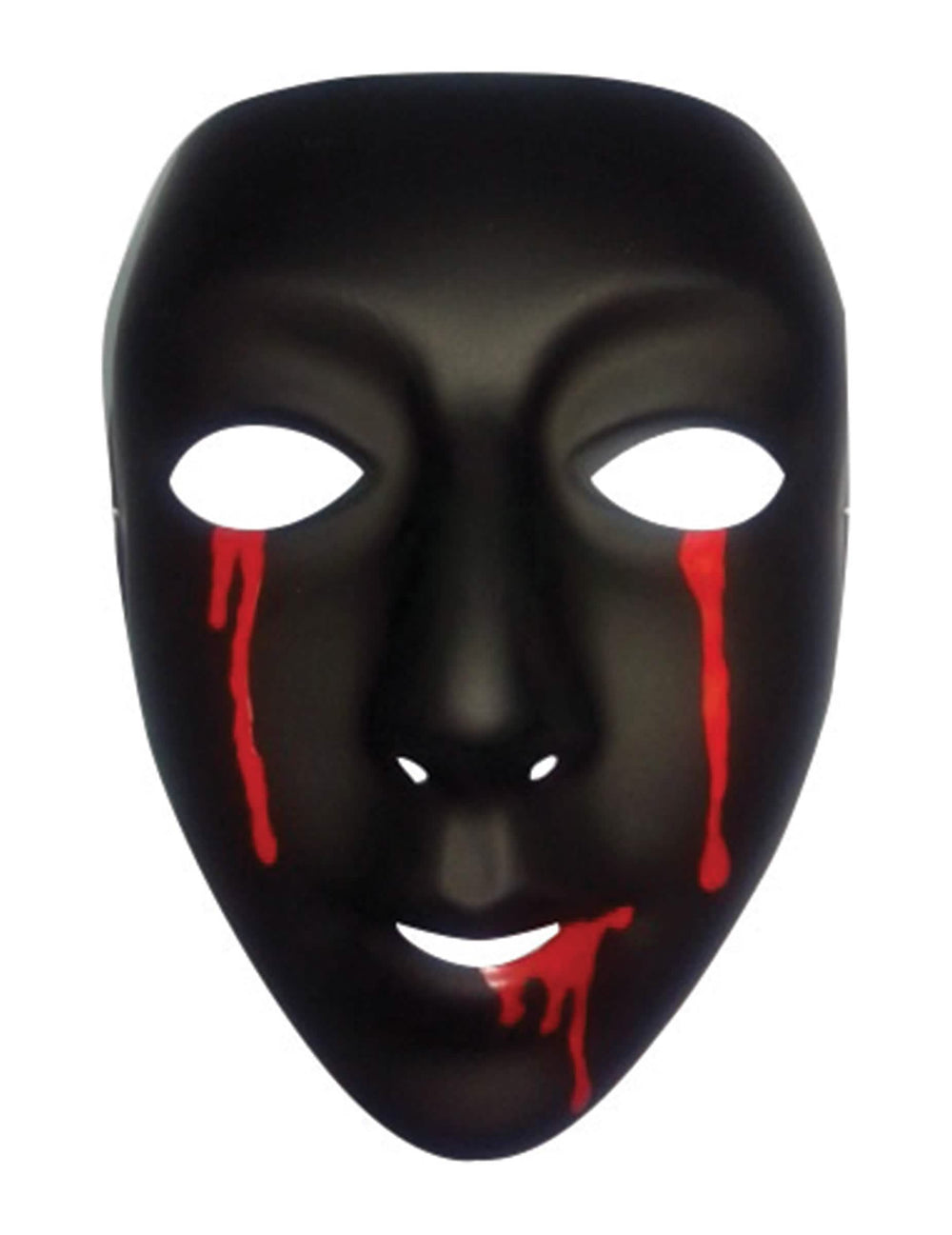 halloween maska pre ženu čierna so slzami krvi