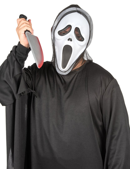 Masque de tueur psychopathe pour adulte noir et blanc en plastique
